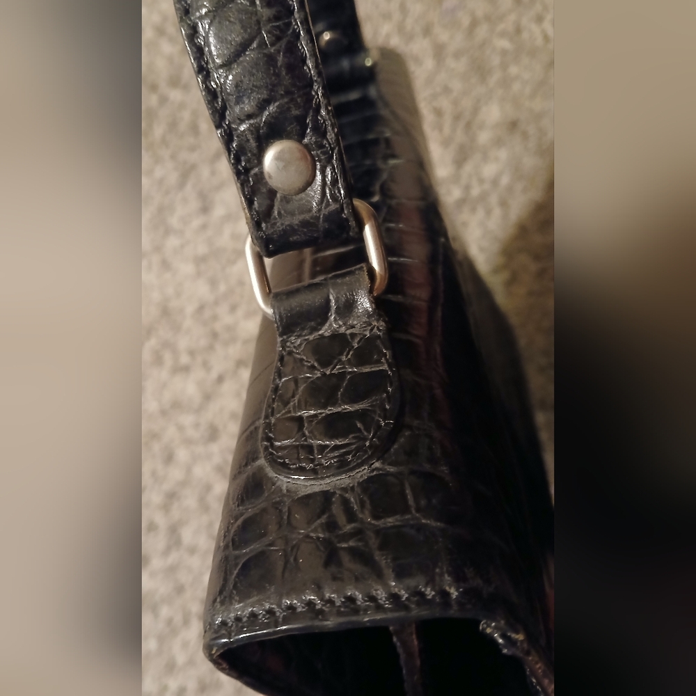 🖤 Vintage Valerie Stevens Croc Embossed “Kelly” Style Satchel 🖤 - Picture 8 of 15